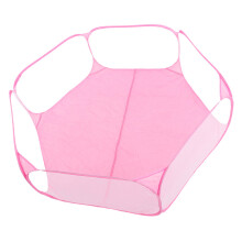 Pink tragbares Hundespielzelt für Welpen und Kätzchen – Transparenter Outdoor-Käfig-Zelt