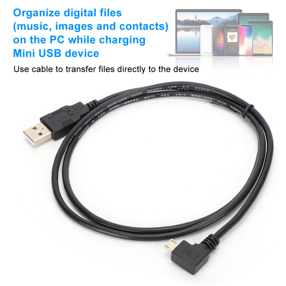 1M Micro Usb To Usb Power & Data Cable C0402 Right Angle Durable Au 9411361712203