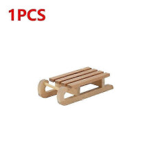 (1pcs) 10-1pcs Mini Simulation Snow Sled Handmade Wooden Sleigh Desktop Craft Home Decor Snow Sled Ornament Odorless for Doll House Dexterity Games