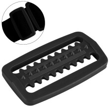 2 Stück Heavy Duty ABS Leichtgewicht-Schiebeschnalle für 2" Webbing Tauchzubehör Schwarz