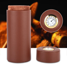 Handgefertigter Humidor aus PU-Leder für 6 Zigarren – Zedernholz ausgekleidet, braun