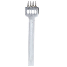 3 Stück Leder-Klammerhaken-Set, 4 mm Abstand, HCS-Steppstich-Punch