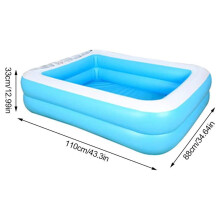 Piscina Gonfiabile per Uso Esterno in Cortile, Costruzione Resistente in Materiale PVC Addensato con Design a Palloncino Indipendente a Doppio