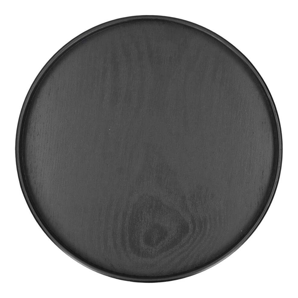 Solid Wood Food Tray, Decorative Round Platter, High-end Leather Serving Tray for Wide Application in Hotels, Restaurants, Cafes, Canteens, Homes-image-OPC-PMZHNCG-NEW