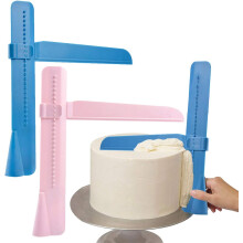 Professionelles Backwerkzeug, verstellbarer Kuchenschaber mit abnehmbarem Design für DIY-Backwaren, Kuchenglätter mit glatter Oberfläche und