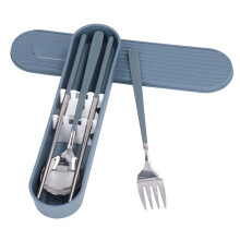 Talheres seguros para alimentos, utensílios de aço inoxidável com proteção contra corrosão, conjunto de talheres portátil para viagem, ideal