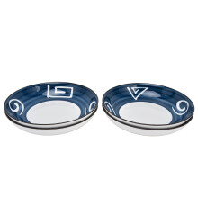 Elegant Ceramic Plate Set Japanese Style Design Premium Porcelain Material Blue White Color Dishwasher Safe Wide Application for Various Foods Perfect