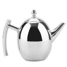 Durable Design Tea Maker, Ergonomic Handle Stainless Steel Teapot with Removable Infuser, Large Capacity Coffee Kettle for Family Gathering Events