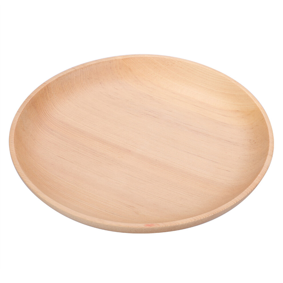 Wooden Serving Tray Classic Design Decorative Beech Wood Plate Natural Solid Wood Serving Platter With Smooth Surface For Coffee Tea Fruits Food-image-OPC-PMZHNSK-NEW
