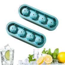 Bandeja para cubitos de hielo a prueba de fugas, elegante diseño para hielo de fusión lenta para congelación en refrigerador, molde de silicona