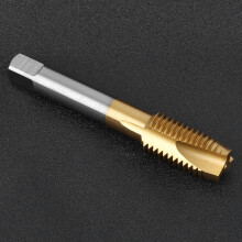 Hochgeschwindigkeitsstahl Spiralgewindebohrer M20 x 2,75 mm Gold & Silber für Metalle