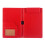 A 5 Small File Folder PU Leather Clipboard Memo Clipboard-Red 1