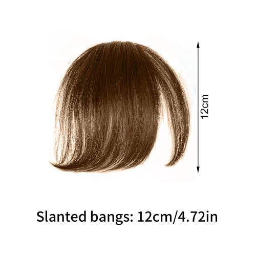 Breathable Artificial Bangs Heat Resistant Fiber-Brown black 1