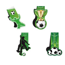 4Pcs Soccer Magnetic Bookmarks Magnetic Book Page Clip for Book