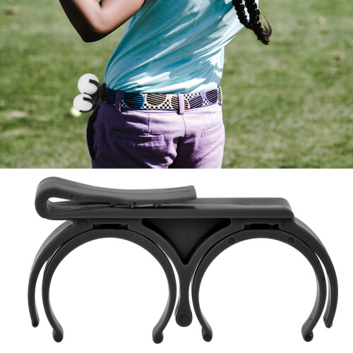 Schwarzer Golfballhalter Clip mit secure Storage für Golfzubehör 2