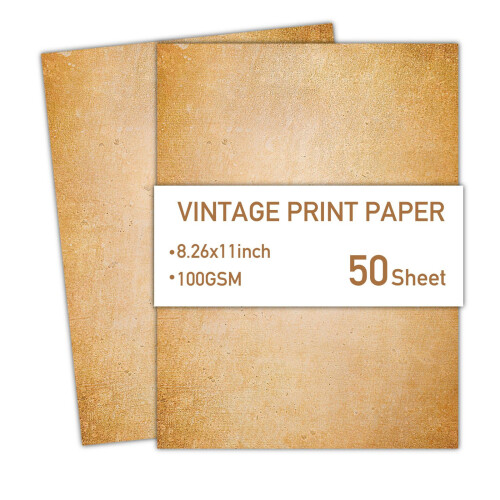 50 Sheets Double-Sided Printer Paper Old Fashioned Letter-H