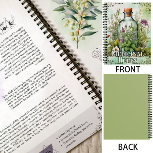 Herbalist Journal Twin Wire Binding Notebook Medicinal Plant 1