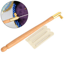 Ergonomic Wooden French Embroidery Needle Set with 3 Diameter Options
