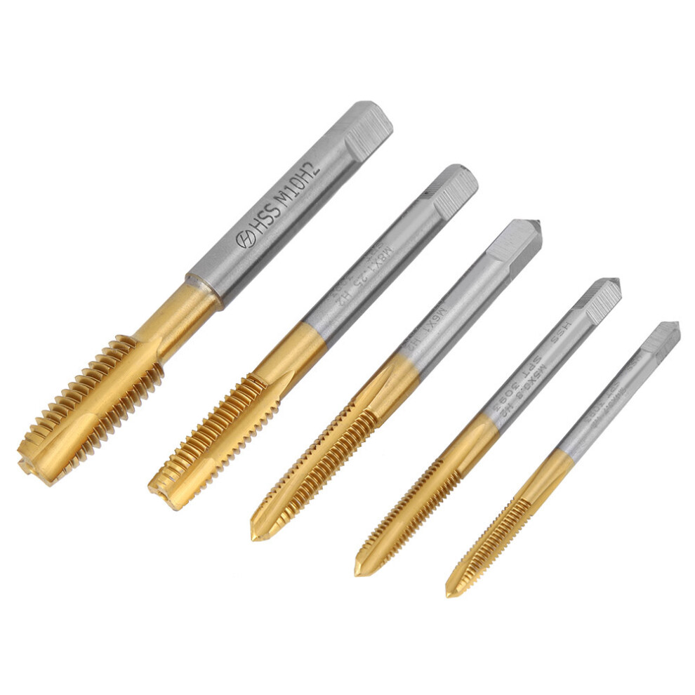 Cobalt High Speed Steel Thread Taps 5Pcs Set For M4-M10 Machine Screws 8441361729346