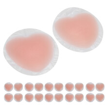 10 Paar Silikon-Nippelcoveries Herzform, trägerlos, Nude, selbstklebend