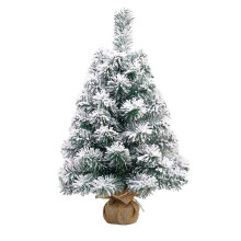 (45cm) 24 Inches Mini Christmas Trees Artificial Flocking Snow Tabletop Christmas Tree Ornaments