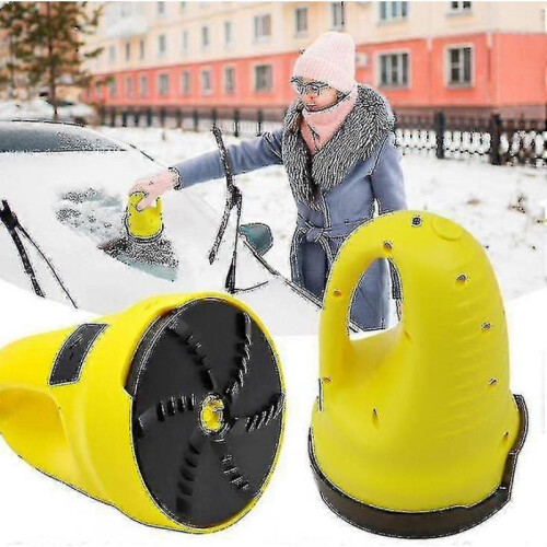 (yellow) Car Windshield Electric Ice Scraper Usb Snow Removal Tool Multifunctional High Quality