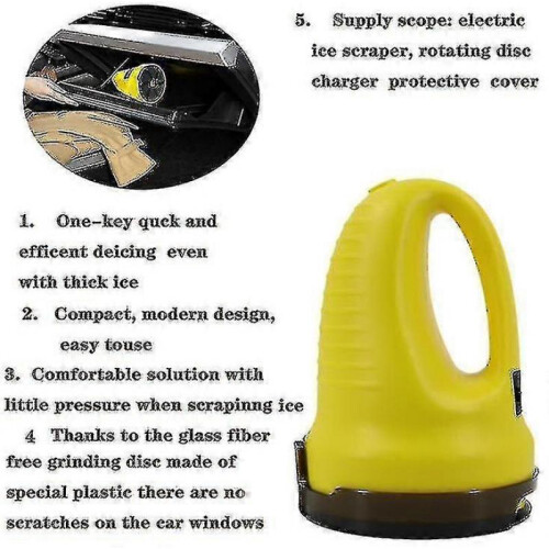 (gray) Car Windshield Electric Ice Scraper Usb Snow Removal Tool Multifunctional High Quality 2