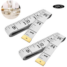 20 Stück Flexibles Body-Maßband, PVC-Doppelskala, 1,3150 cm