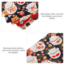 Baumwollstoff-Set 10 Stück Japanische Goldgestempelte süße Muster 25x20cm für Bastelarbeiten