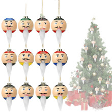 12Pcs Cartoon Plastic Festival Ball Ornament Shatterproof
