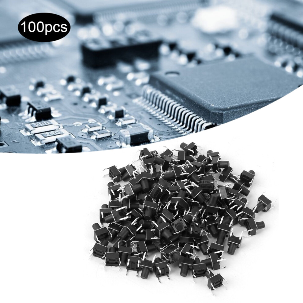 100Pcs Mini Tactile Push Button Switch 6 X 6 X 8Mm, Dc12v, 50Ma 8481361739723