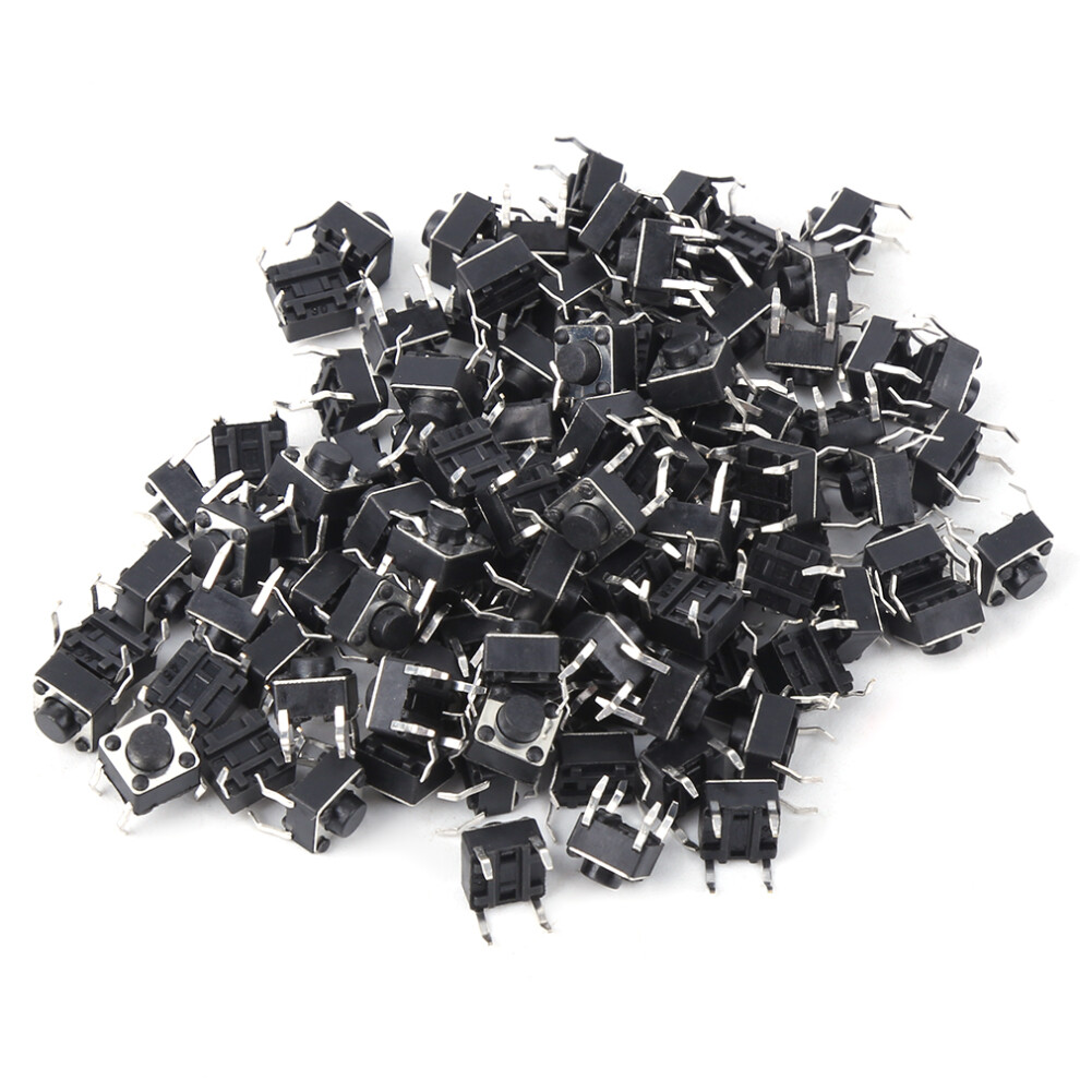 100Pcs Mini Tactile Push Button Switch 6X6x4.3mm, Dc12v 50Ma 5091361739680