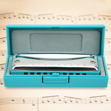 10 Hole Blues Harmonica G Key Stainless Steel ABS 103x30x20mm