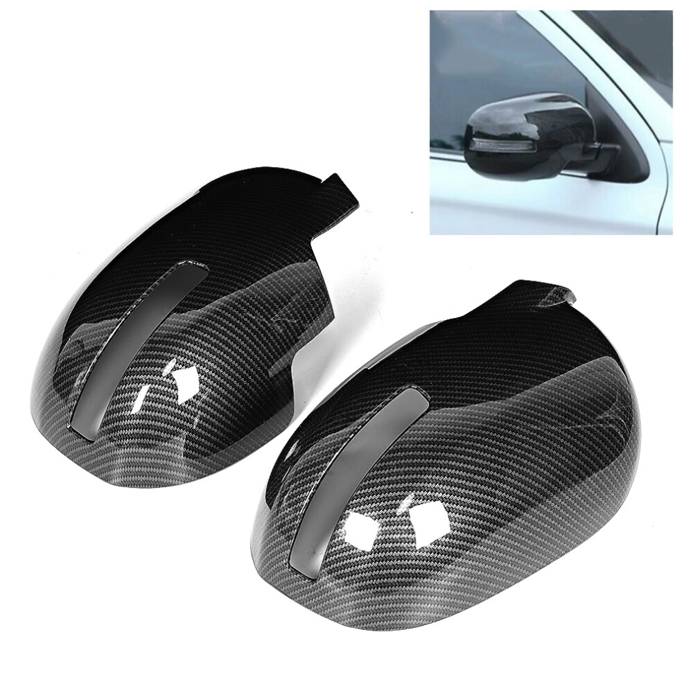Car Rearview Mirror Cover Carbon Fiber Fit Mitsubishi Outlander 7901361740716