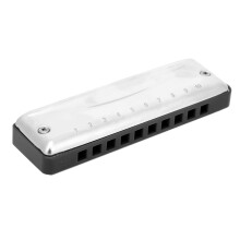 10-Hole B Key Blues Harmonica Portable Waterproof 103x30mm