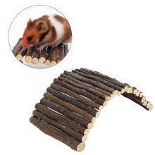 Holzbogenbrücke Hamsterleiter Kleintierkäfigzubehör M
