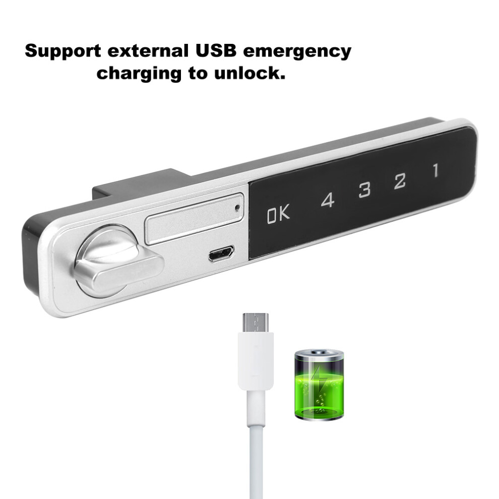 Mini Electronic Zinc Alloy Password Lock 146X25mm Touch Keyboard For Cabinets 4261361746204