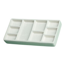 Square Ceramic Paint Palette 9 Wells Watercolor Oil-White