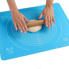 Non-Stick Surface Baking Mat, Silicone Flexible Reusable For Pastry, Baking, Pizza (Blue, 65X45Cm)