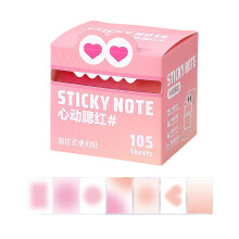 150 Sheets Pull Out Sticky Notes Pad Small- Heartbeat blush