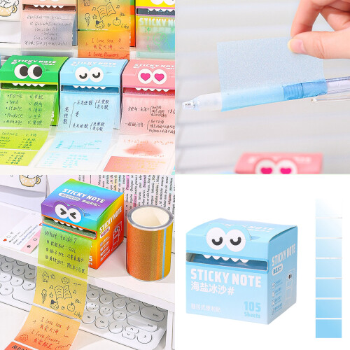 150 Sheets Pull Out Sticky Notes Pad Small- Lucky Rainbow 1