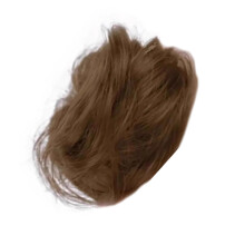 Natural Looking Bun Hairpiece Messy Curly Elastic-Light brown