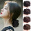 Natural Looking Bun Hairpiece Messy Curly Elastic-Light brown 7