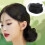 Natural Looking Bun Hairpiece Messy Curly Elastic-Light brown 5