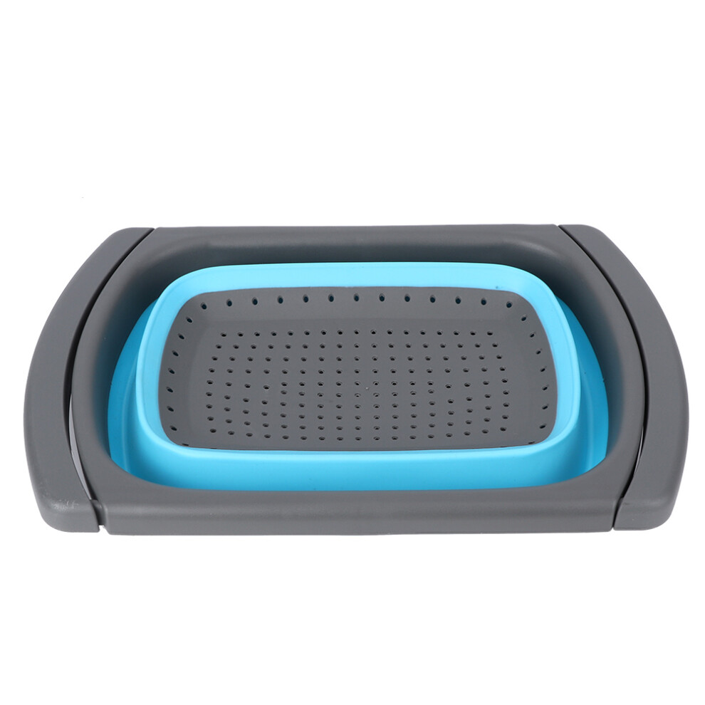 Space Saving Design, Multi-Use Kitchen Tool, Extendable Handles Strainer, Collapsible Silicone Colander, Heat Resistant Bpa Free For Pasta And Vegetab-image-OPC-PMZHWQT-NEW