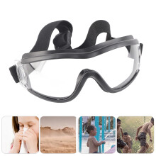 Kinderschutzbrille Anti-Beschlag Speichelschutz, Schwarz, 150 mm
