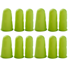 Värmeskydd för hantverk och gör-det-själv, lätt att rengöra silikonfingerskydd med halkfri yta för flexibelt och bekvämt fingerskydd (12-pack)