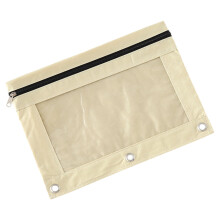 PVC-Oxford-Aktenordner im B5-Format mit 3-Ring-Design,-Weiß