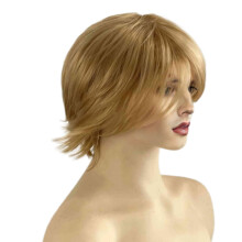 Stilvolle kurze blonde Perücken für Damen mit weicher Textur,