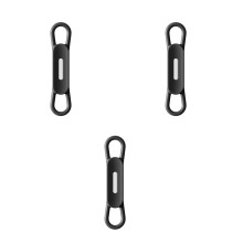 Wiederverwendbarer Silikon-Stiftclip mit verstellbarer-Schwarz